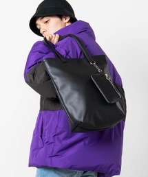 WEGO | WEGO/【新色先行予約】リングジップポーチ付きフェイクレザートートバッグ(トートバッグ)