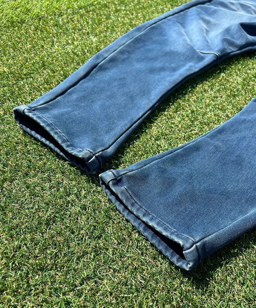 BEATJIVE（ビートジャイブ）の「裏起毛 デニム ジョガーパンツ  暖かい サルエル テーパード スウェットパンツ メンズ（デニムパンツ・メンズ・ライトブルー/ネイビー/インディゴブルー・2/3）」の9枚目の写真