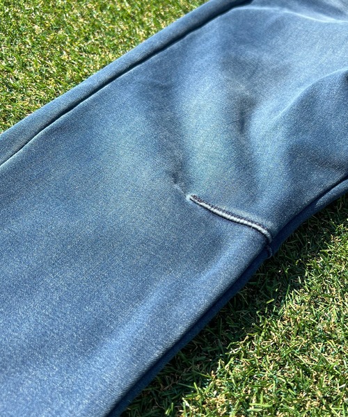 BEATJIVE（ビートジャイブ）の「裏起毛 デニム ジョガーパンツ  暖かい サルエル テーパード スウェットパンツ メンズ（デニムパンツ・メンズ・ライトブルー/ネイビー/インディゴブルー・2/3）」の10枚目の写真