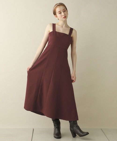 one after another NICE CLAUP（ワンアフターアナザーナイスクラップ）の「ロングジャンパースカート（ジャンパースカート・レディース・チェック/アイボリー/パープル/ボルドー・FREE）」の16枚目の写真