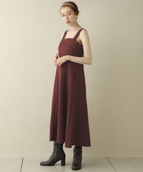 one after another NICE CLAUP（ワンアフターアナザーナイスクラップ）の「ロングジャンパースカート（ジャンパースカート・レディース・チェック/アイボリー/パープル/ボルドー・FREE）」の13枚目の写真