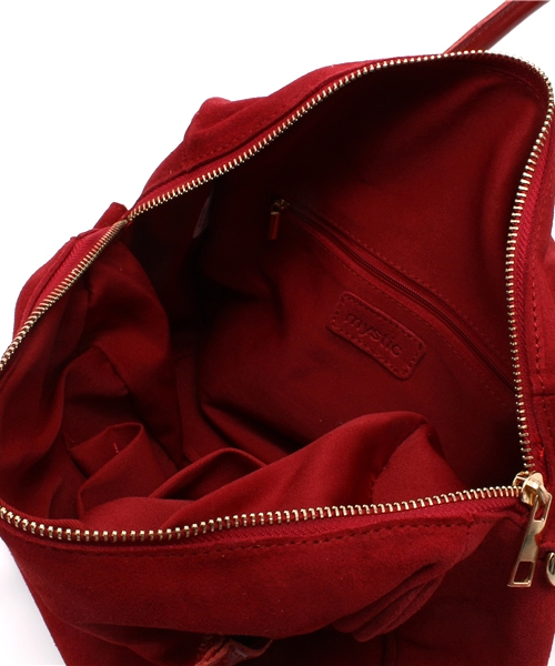 mystic（ミスティック）の「スウェードボストン（ボストンバッグ・レディース・ブラック/レッド/ライトグレー/ネイビー・ﾌﾘ-）」の7枚目の写真