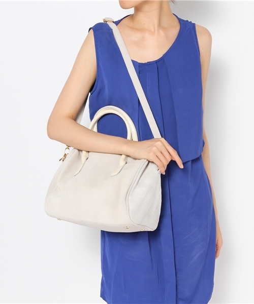 mystic（ミスティック）の「スウェードボストン（ボストンバッグ・レディース・ブラック/レッド/ライトグレー/ネイビー・ﾌﾘ-）」の6枚目の写真