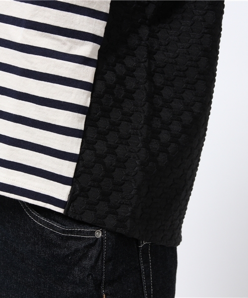 BEAUTY&YOUTH UNITED ARROWS（ビューティーアンドユースユナイテッドアローズ）の「BYBC ∵バスクボーダー×幾何学ジャカードプルオーバー◆（Tシャツ/カットソー・レディース・オフホワイト/ブラック/ホワイト・FREE）」の19枚目の写真