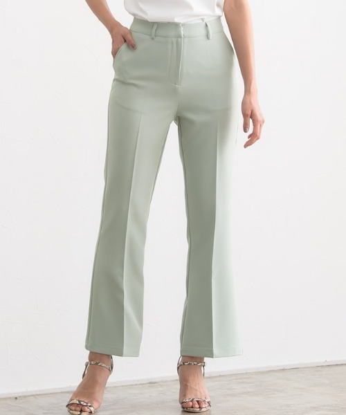 Pierrot（ピエロ）の「センタープレスセミフレアパンツ（その他パンツ・レディース・ホワイト/ブラック/ミント/ブルー系その他・S/M/L/XS）」の9枚目の写真