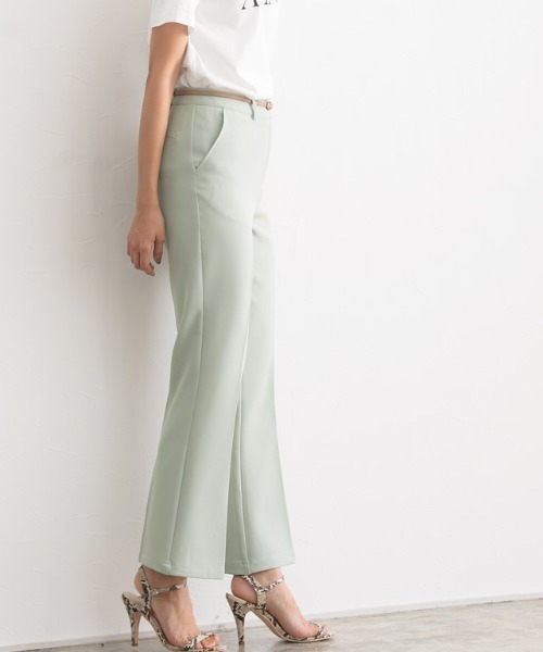 Pierrot（ピエロ）の「センタープレスセミフレアパンツ（その他パンツ・レディース・ホワイト/ブラック/ミント/ブルー系その他・S/M/L/XS）」の21枚目の写真
