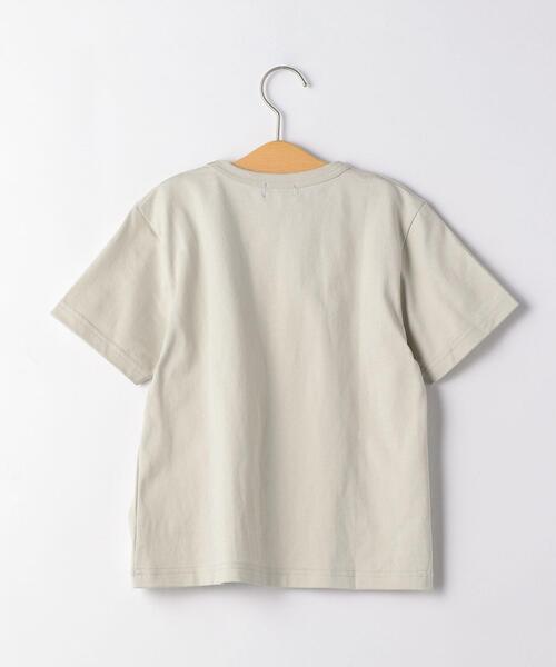 green label relaxing（グリーンレーベルリラクシング）の「【キッズ】スクエアロゴプリントTシャツ（Tシャツ/カットソー・キッズ・オフホワイト/ベージュ・135/105/125/115）」の11枚目の写真