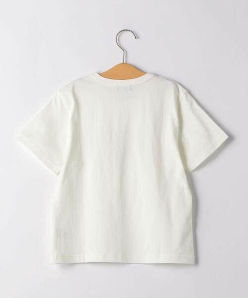 green label relaxing（グリーンレーベルリラクシング）の「【キッズ】スクエアロゴプリントTシャツ（Tシャツ/カットソー・キッズ・オフホワイト/ベージュ・135/105/125/115）」の6枚目の写真