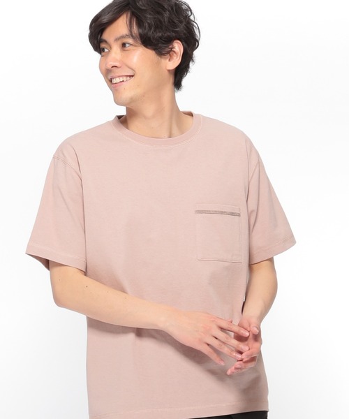 LAKOLE（ラコレ）の「USAステッチTシャツ / LAKOLE（Tシャツ/カットソー・メンズ・ホワイト/ブラック/ベージュ/ピンク・MEDIUM/LARGE）」の4枚目の写真