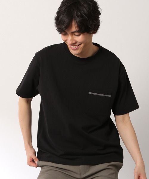 LAKOLE（ラコレ）の「USAステッチTシャツ / LAKOLE（Tシャツ/カットソー・メンズ・ホワイト/ブラック/ベージュ/ピンク・MEDIUM/LARGE）」の3枚目の写真