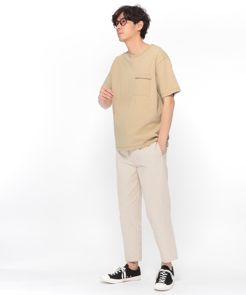 LAKOLE（ラコレ）の「USAステッチTシャツ / LAKOLE（Tシャツ/カットソー・メンズ・ホワイト/ブラック/ベージュ/ピンク・MEDIUM/LARGE）」の10枚目の写真