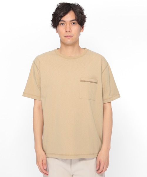 LAKOLE（ラコレ）の「USAステッチTシャツ / LAKOLE（Tシャツ/カットソー・メンズ・ホワイト/ブラック/ベージュ/ピンク・MEDIUM/LARGE）」の11枚目の写真