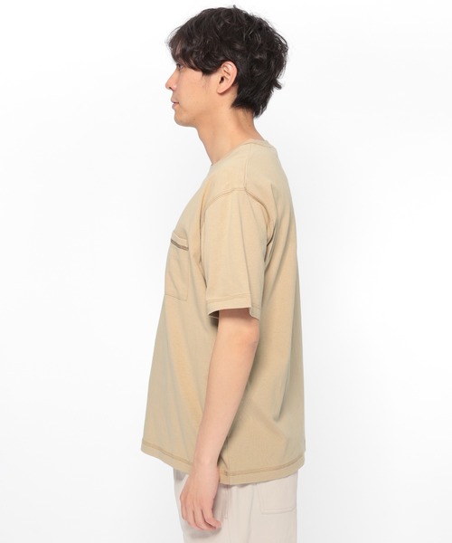 LAKOLE（ラコレ）の「USAステッチTシャツ / LAKOLE（Tシャツ/カットソー・メンズ・ホワイト/ブラック/ベージュ/ピンク・MEDIUM/LARGE）」の12枚目の写真