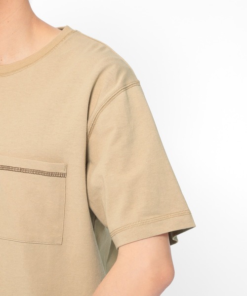 LAKOLE（ラコレ）の「USAステッチTシャツ / LAKOLE（Tシャツ/カットソー・メンズ・ホワイト/ブラック/ベージュ/ピンク・MEDIUM/LARGE）」の15枚目の写真