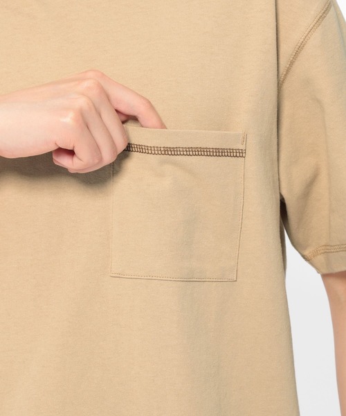 LAKOLE（ラコレ）の「USAステッチTシャツ / LAKOLE（Tシャツ/カットソー・メンズ・ホワイト/ブラック/ベージュ/ピンク・MEDIUM/LARGE）」の16枚目の写真