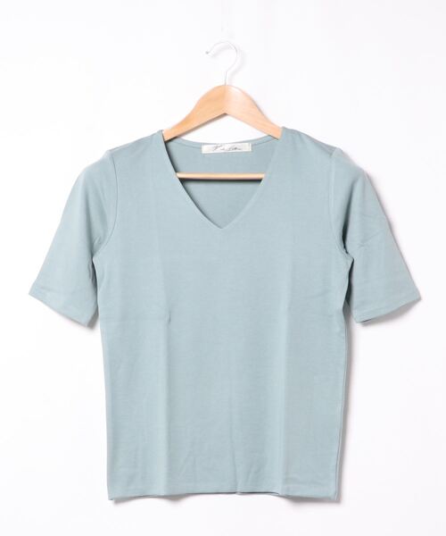 KOBE LETTUCE(コウベレタス)の「スムースベーシック半袖カットソートップス(Tシャツ/カットソー・レディース・グリーン系その他/ブラック系その他/カーキ/ブラック/ネイビー/グリーン系その他2/ミント/オフホワイト/ホワイト系その他/ブルー系その他/ブラウン系その他/ブラウン系その他2/ピンク系/ピンク/ブラウン系その他3/ホワイト系その他2/ピンク系1/ブルー系その他2/ブラック系その他2/アイボリー系1/アイボリー系/ネイビー系1/ネイビー系・LARGE/S/L/SMALL/M/MEDIUM/S1/L1/M1)」の14枚目の写真