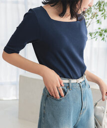 スムースベーシック半袖カットソートップス