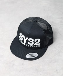 【SY32 by SWEET YEARS】ロゴ刺繍メッシュキャップ