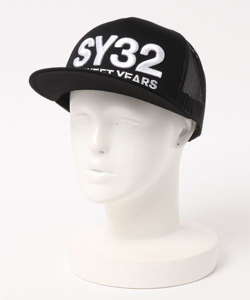 SY32 by SWEET YEARS（エスワイサーティトゥバイスィートイヤーズ）の「【SY32 by SWEET YEARS】ロゴ刺繍メッシュキャップ（キャップ・メンズ・ブラック/ブラック系その他/ネイビー/ホワイト/カモフラージュ/チャコールグレー×ブラック/ホワイト系その他・FREE）」の10枚目の写真