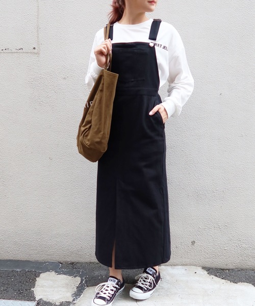 Riberry（リベリー）の「ツイルジャンスカ（ジャンパースカート・レディース・アイボリー/ブラック/モカ/インディゴブルー・FREE）」の3枚目の写真