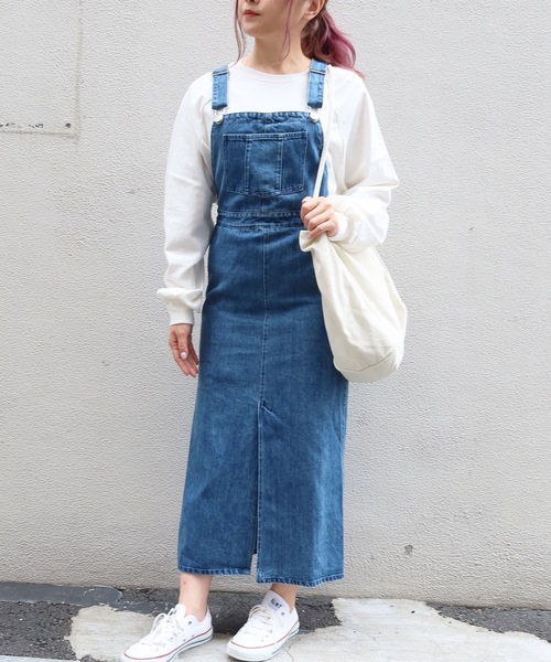 Riberry（リベリー）の「ツイルジャンスカ（ジャンパースカート・レディース・アイボリー/ブラック/モカ/インディゴブルー・FREE）」の11枚目の写真