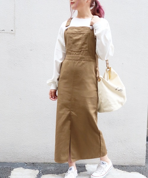 Riberry（リベリー）の「ツイルジャンスカ（ジャンパースカート・レディース・アイボリー/ブラック/モカ/インディゴブルー・FREE）」の9枚目の写真