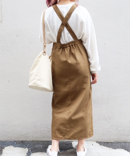 Riberry（リベリー）の「ツイルジャンスカ（ジャンパースカート・レディース・アイボリー/ブラック/モカ/インディゴブルー・FREE）」の10枚目の写真