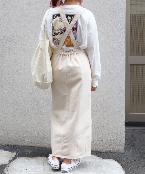 Riberry（リベリー）の「ツイルジャンスカ（ジャンパースカート・レディース・アイボリー/ブラック/モカ/インディゴブルー・FREE）」の5枚目の写真