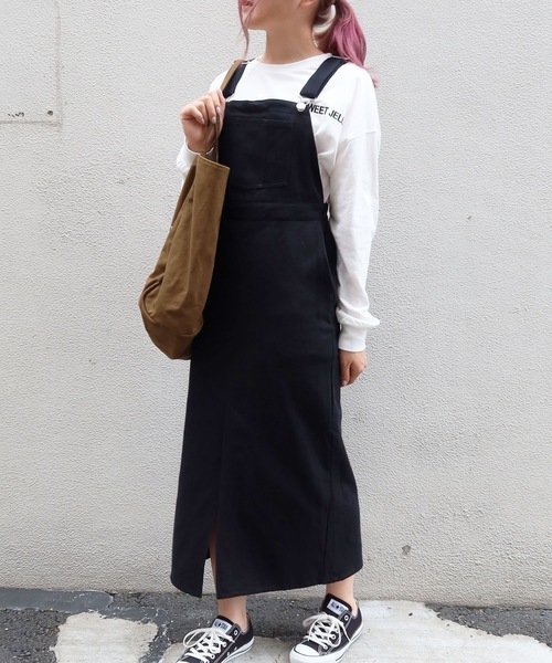 Riberry（リベリー）の「ツイルジャンスカ（ジャンパースカート・レディース・アイボリー/ブラック/モカ/インディゴブルー・FREE）」の7枚目の写真