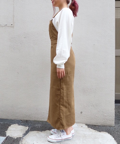 Riberry（リベリー）の「ツイルジャンスカ（ジャンパースカート・レディース・アイボリー/ブラック/モカ/インディゴブルー・FREE）」の14枚目の写真