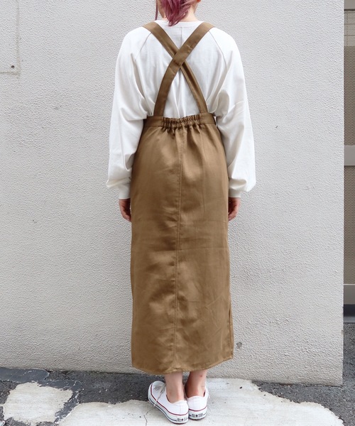 Riberry（リベリー）の「ツイルジャンスカ（ジャンパースカート・レディース・アイボリー/ブラック/モカ/インディゴブルー・FREE）」の15枚目の写真