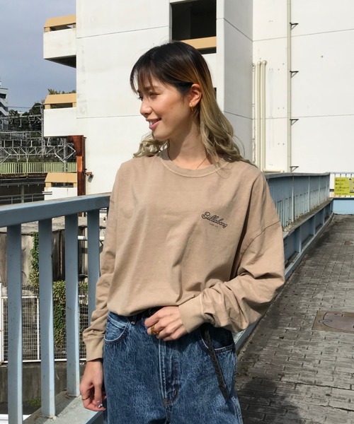 BILLABONG（ビラボン）の「BILLABONG /ビラボン ビッグシルエット バックプリントロンＴ  BA014-060/BA014-055（Tシャツ/カットソー・レディース・ブラック/ピンク/ブラウン・M/L）」の15枚目の写真