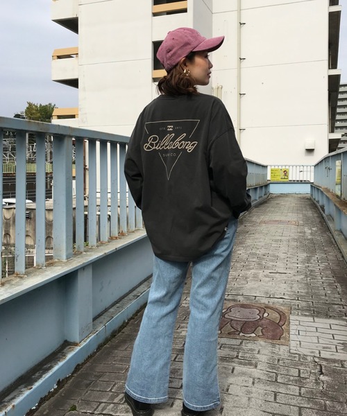 BILLABONG（ビラボン）の「BILLABONG /ビラボン ビッグシルエット バックプリントロンＴ  BA014-060/BA014-055（Tシャツ/カットソー・レディース・ブラック/ピンク/ブラウン・M/L）」の14枚目の写真