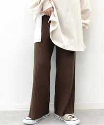 apres jour mignon | リブニットパンツ【ZOZOTOWN限定アイテム】(その他パンツ)
