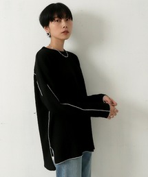 Factor= | ワッフル配色ストライププルオーバー(Tシャツ/カットソー)