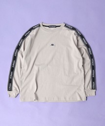 Kappa（カッパ）の「【Kappa】別注 コラボ オーバーサイズ 刺繍/ テープ ロングスリーブTシャツ（Tシャツ/カットソー・レディース）」