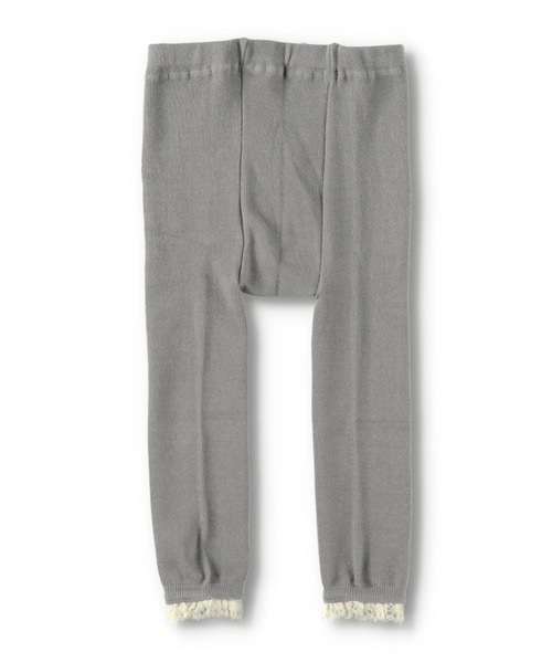 BRANSHES(ブランシェス)の「裾レーススパッツ(タイツ/ストッキング・キッズ・ブラック/グレー・85cm/75cm/95cm/105cm/120cm/135cm)」の1枚目の写真