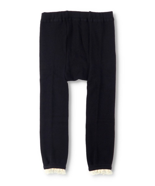 BRANSHES(ブランシェス)の「裾レーススパッツ(タイツ/ストッキング・キッズ・ブラック/グレー・85cm/75cm/95cm/105cm/120cm/135cm)」の2枚目の写真