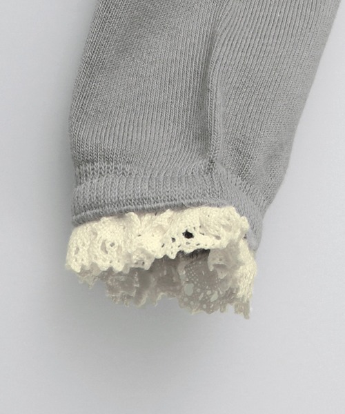 BRANSHES(ブランシェス)の「裾レーススパッツ(タイツ/ストッキング・キッズ・ブラック/グレー・85cm/75cm/95cm/105cm/120cm/135cm)」の6枚目の写真