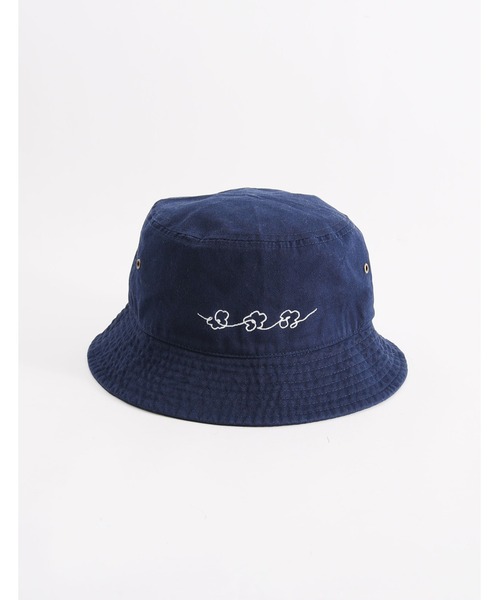 POU DOU DOU(プードゥドゥ)の「ドローイングフラワー刺繍バケットハット(ハット・レディース・ホワイト/ネイビー/ブラウン・8)」の2枚目の写真