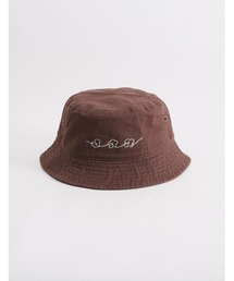 ドローイングフラワー刺繍バケットハット