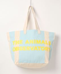 The animals observatory | The animals observatory / ストライプ ロゴ入り　トートバック(トートバッグ)