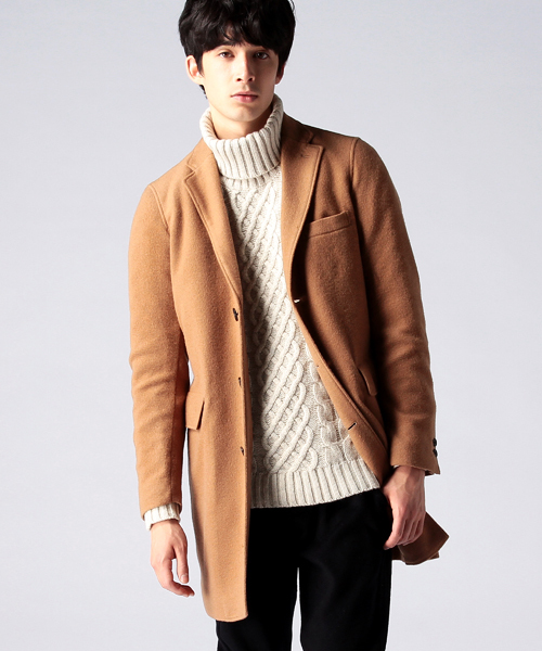 BEAMS(ビームス)の「◎BEAMS / ニット チェスターコート(チェスターコート・メンズ・ブラウン系その他/ワイン/ネイビー・LARGE/SMALL/MEDIUM/X-LARGE)」の2枚目の写真