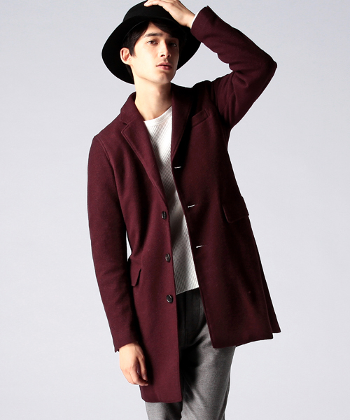 BEAMS(ビームス)の「◎BEAMS / ニット チェスターコート(チェスターコート・メンズ・ブラウン系その他/ワイン/ネイビー・LARGE/SMALL/MEDIUM/X-LARGE)」の1枚目の写真