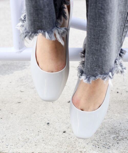 SHIPS（シップス）の「TEMPERATE for SHIPS:スクエアフラットシューズ◆（レインシューズ・レディース・ブラック/ライトグレー・36/37/38/39/40）」の11枚目の写真