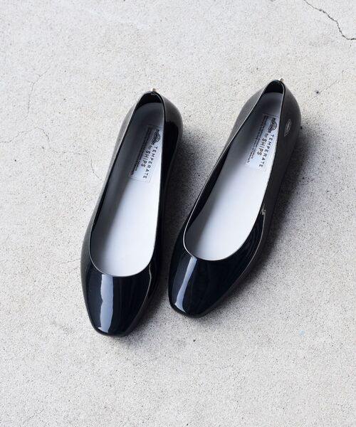 SHIPS（シップス）の「TEMPERATE for SHIPS:スクエアフラットシューズ◆（レインシューズ・レディース・ブラック/ライトグレー・36/37/38/39/40）」の12枚目の写真