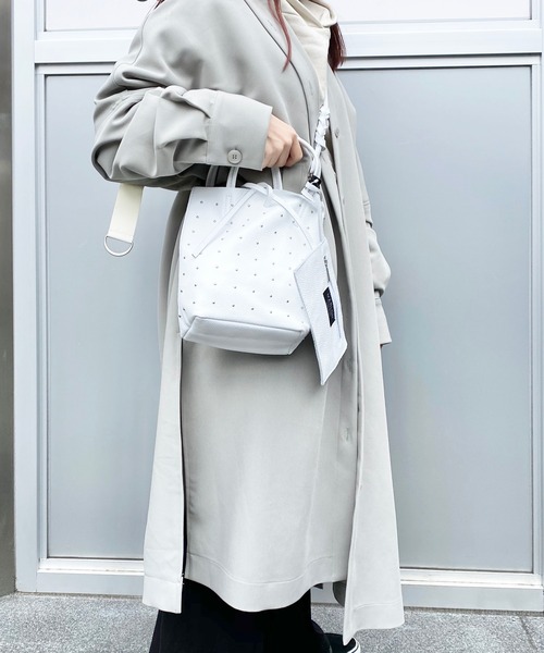 ☆専用ページ☆MARLON スタッズ付きホワイトショルダーバッグ　マルロン MARLON FIRENZE（マーロンフィレンツェ）の「【MARLON FIRENZE