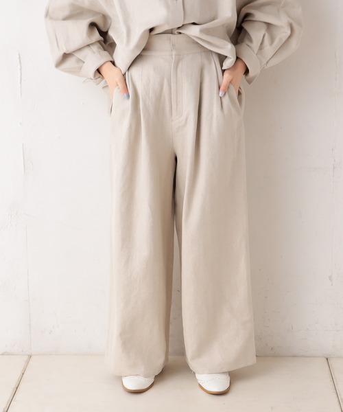 PUAL CE CIN（ピュアルセシン）の「【Du noir】リネンパンツ（その他パンツ・レディース・ブラック/ナチュラル・FREE）」の14枚目の写真