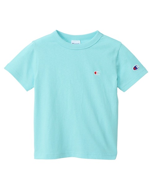 Champion（チャンピオン）の「Champion/チャンピオン　キッズ　ロゴ刺繍ワンポイント半袖Tシャツ（Tシャツ/カットソー・キッズ・オフホワイト/グレー系その他/ネイビー/ライトグリーン/オレンジ/ブラック/ベージュ/パープル/ターコイズブルー/イエロー/ライトパープル/サックスブルー/ラベンダー・100cm/110cm/140cm/150cm/160cm/120cm/170cm/130cm）」の8枚目の写真