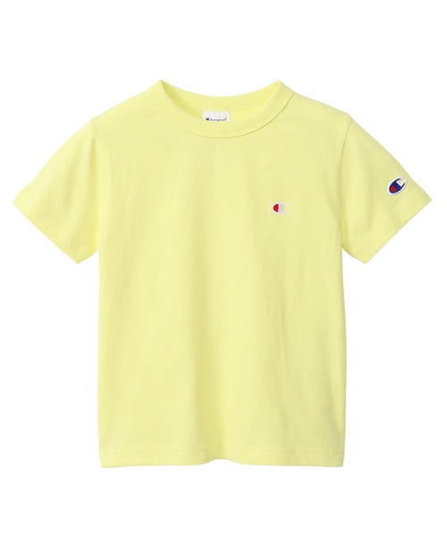 Champion（チャンピオン）の「Champion/チャンピオン　キッズ　ロゴ刺繍ワンポイント半袖Tシャツ（Tシャツ/カットソー・キッズ・オフホワイト/グレー系その他/ネイビー/ライトグリーン/オレンジ/ブラック/ベージュ/パープル/ターコイズブルー/イエロー/ライトパープル/サックスブルー/ラベンダー・100cm/110cm/140cm/150cm/160cm/120cm/170cm/130cm）」の12枚目の写真